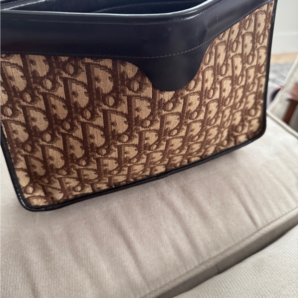 Dior Monogram Clutch in Tan and Black